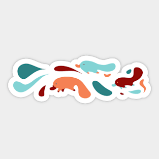 Cool and Warm Wave of Platypi Sticker